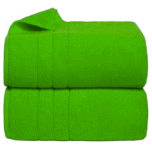 (Lime Green) 2 Piece Egyptian Cotton Towels Large Bath Towel Sheet Super Soft Towel Bale Set