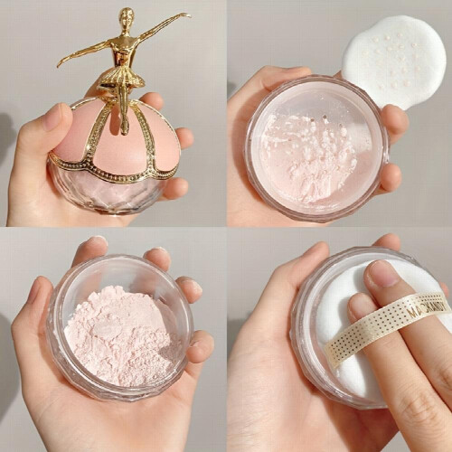1PC Ballet Dancer Light And Comfortable Makeup Waterproof Sweatproof And Non Take Off Makeup Long lasting control Makeup Setting Powder 2