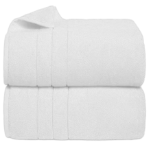 (White) 2 Piece Egyptian Cotton Towels Large Bath Towel Sheet Super Soft Towel Bale Set
