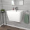 NES Home Nes Home White Modern Rectangle 565mm Square Wall Hung Ceramic Basin 2