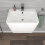 NES Home Nes Home White Modern Rectangle 565mm Square Wall Hung Ceramic Basin 4