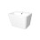 NES Home Nes Home White Modern Rectangle 565mm Square Wall Hung Ceramic Basin 7