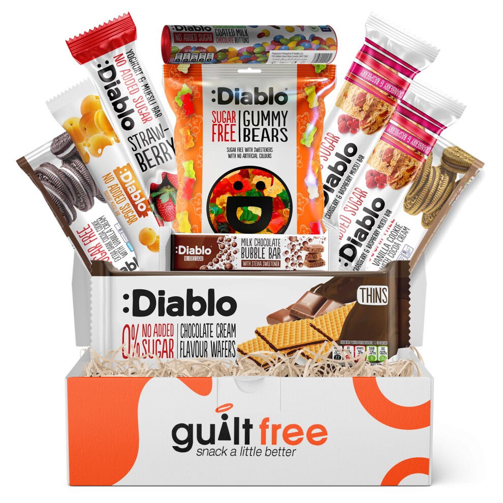 Guiltfree Diabetic Sugar Free Chocolate Sweets Cookies Hamper Present Gift Box