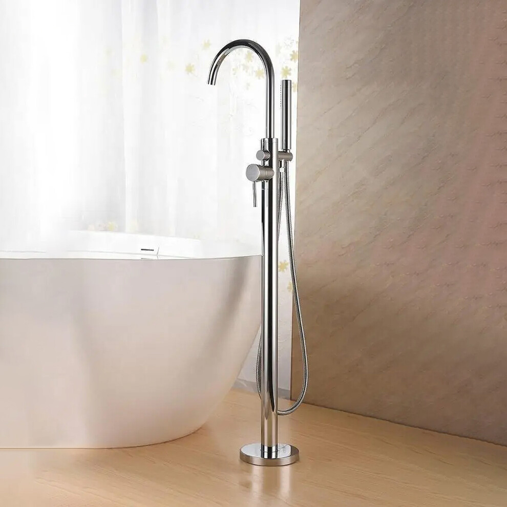Chrome Freestanding Bath Shower Mixer Tap