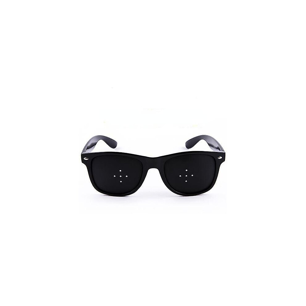 (D) 1pc Men Women Eyesight Improvement Natural Anti-myopia Astigmatism Glasses With Holes Vision Correction Fatigue Pin Hole Glasses