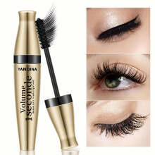 Professional Waterproof 3D Long and Curling Mascara with 4D Silk Fiber Volumizing Effect