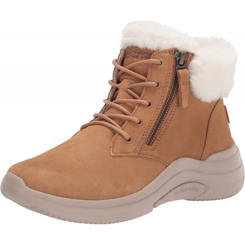 (UK 4) Skechers On the GO Midtown - Goodnatured Chestnut Suede Ladies Ankle Boot