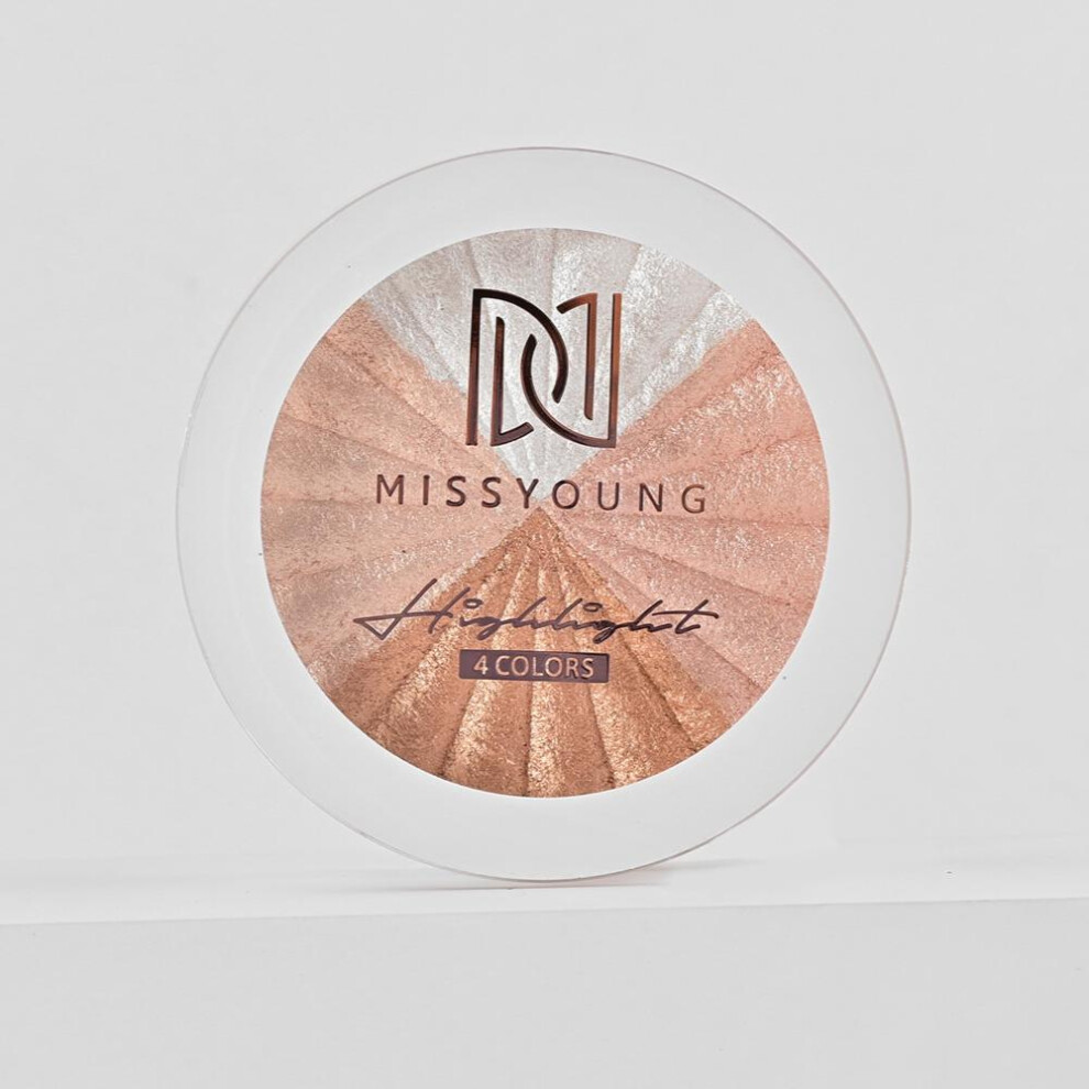Multicoloured Four Shimmer Contouring Powder Highlight Face Brightening Powder Body Shimmer Pearlescent Contouring Powder