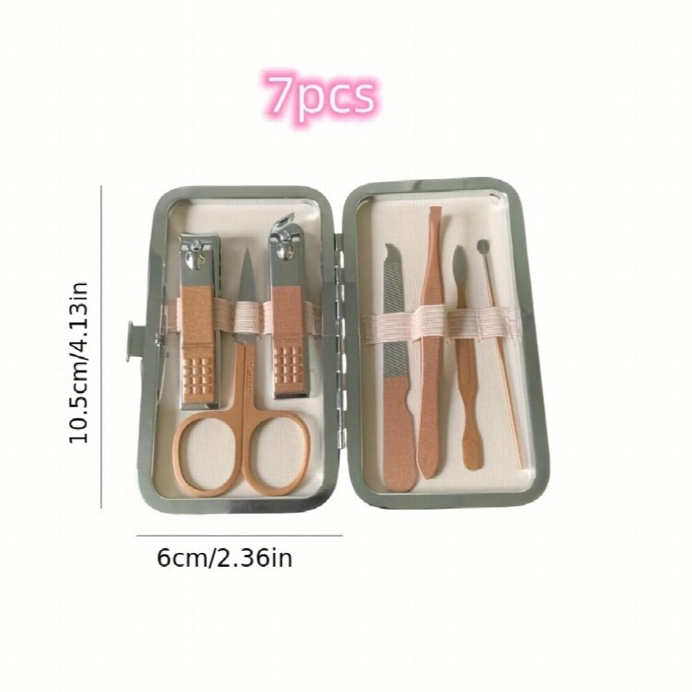 7pcs 10pcs 12pcs 16pcs 18pcs 420 Stainless Steel Rose Golden Nail Clipper Set Nail Clippers Manicure Nail Beauty Tools Full Set Nail Clippers & Tools