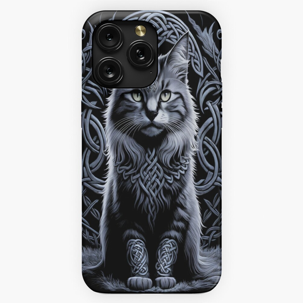 (Celtic Cat Enchanted Feline Majestic Knotwork Kitty=457) Phone Case For Iphone Samsung 19 18 17 16 14 13 12 11 Plus Pro Max Galaxy S28 S27 S26 S25 S2 4741628031316