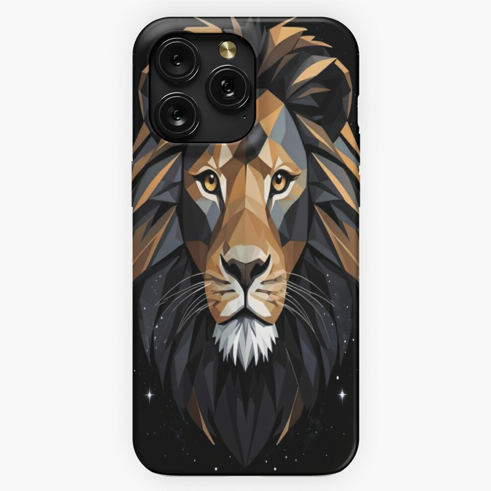 (Lion Face With A Geometrical Style=493) Phone Case For Iphone Samsung 19 18 17 16 14 13 12 11 Plus Pro Max Galaxy S28 S27 S26 S25 S24 S23 S22 Ultra N 4741628031675