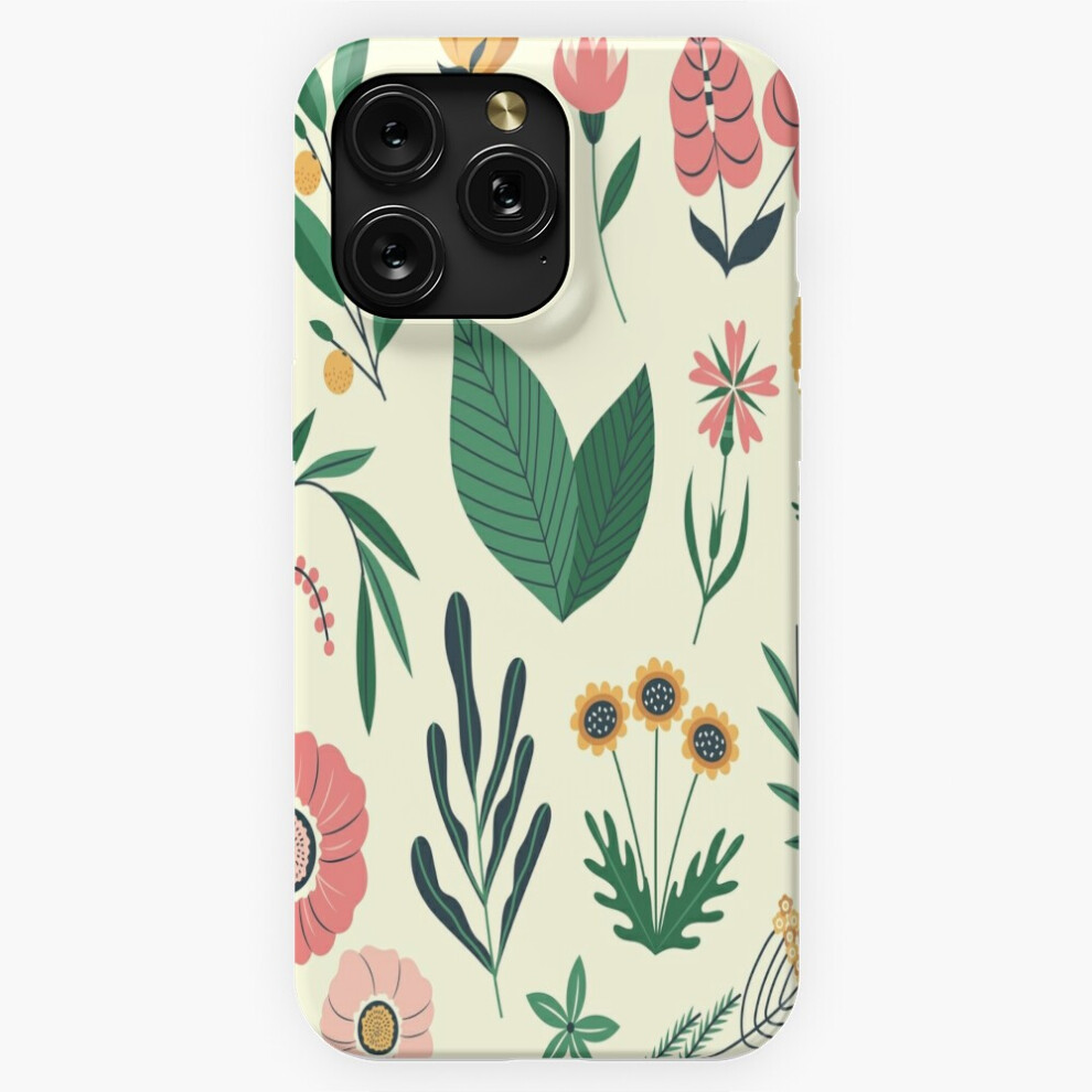 (Flat Design Flowers And Leaves Journaling Doodle=692) Phone Case For Iphone Samsung 19 18 17 16 14 13 12 11 Plus Pro Max Galaxy S28 S27 S26 S25 S24 S 4741628033709