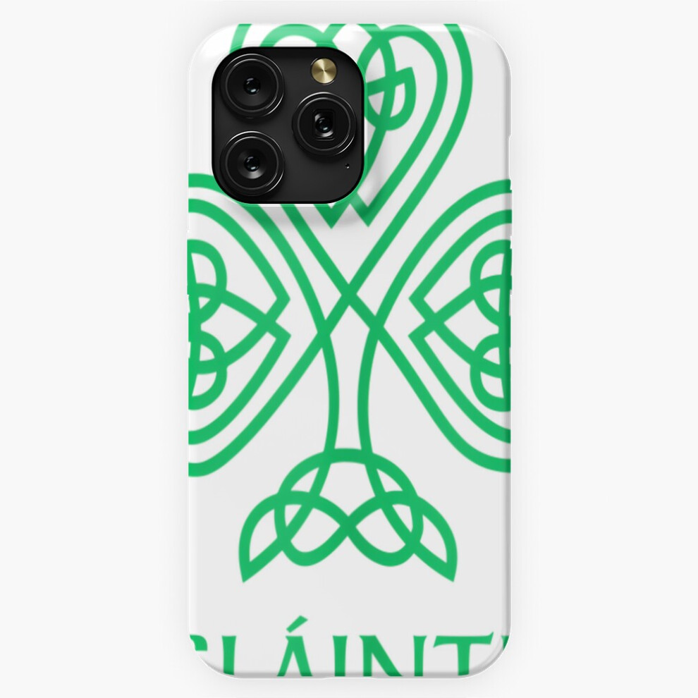 (Slainte Irish Shamrock Celtic Knot Ireland Gaelic=707) Phone Case For Iphone Samsung 19 18 17 16 14 13 12 11 Plus Pro Max Galaxy S28 S27 S26 S2 Green 4741628033860