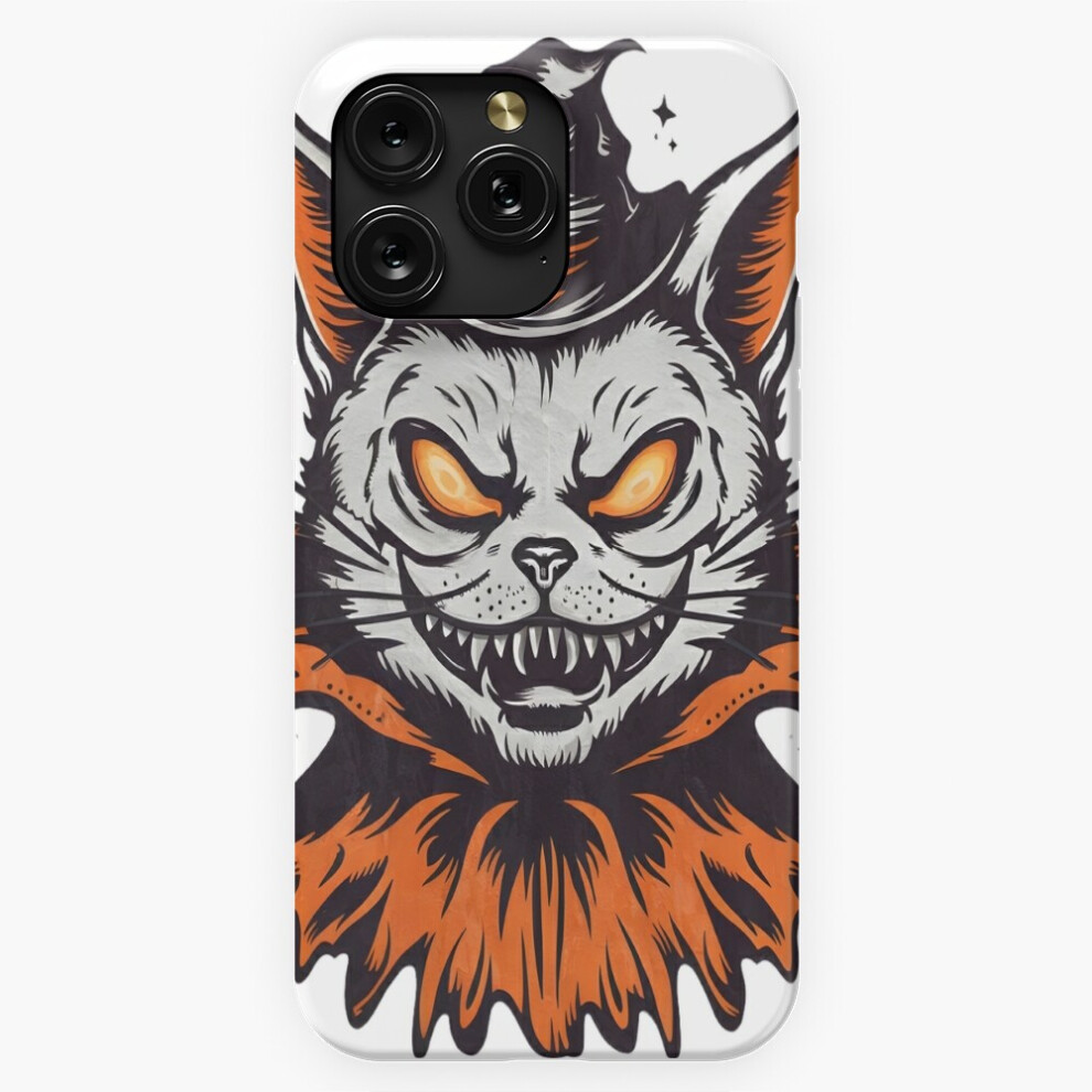 (Spooky Cat Scary Cat Halloween Boy Girls Kids Men=844) Phone Case For Iphone Samsung 19 18 17 16 14 13 12 11 Plus Pro Max Galaxy S28 S27 S26 S Orange 4741628035253