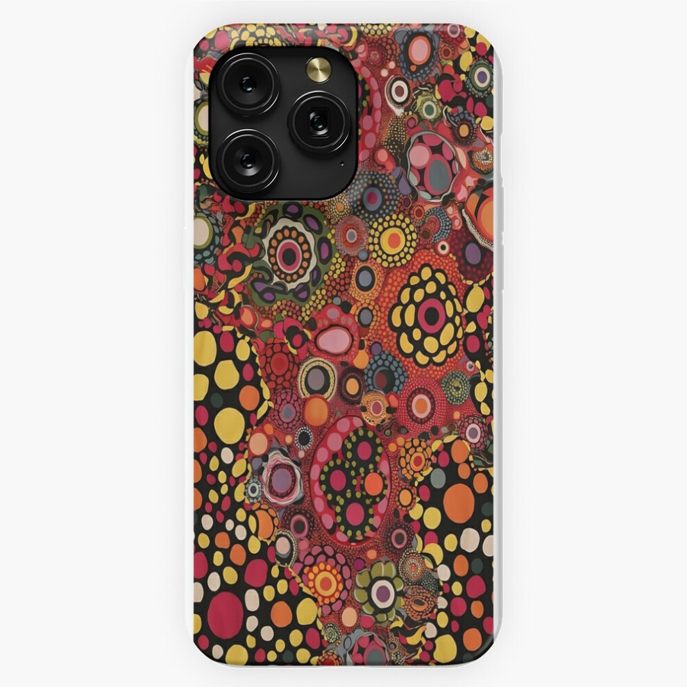 (Black And White Pattern With Colorful Circles And Flowers=789) Phone Case For Iphone Samsung 19 18 17 16 14 13 12 11 Plus Pro Max Galaxy S28 S27 S26 White,Black 4741628034690