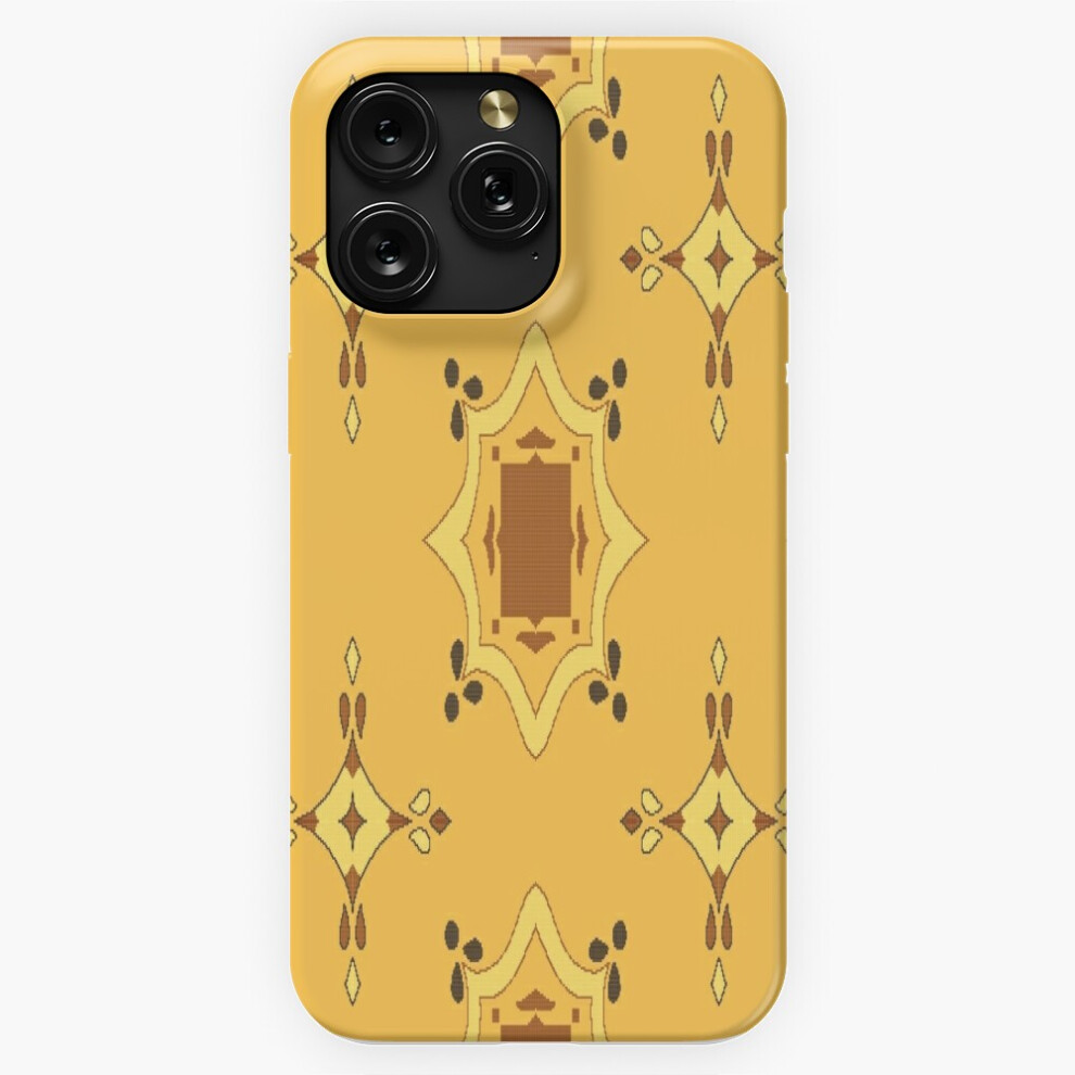 Photos - Case  Phone  for iPhone Samsung 19 18 17 16 14 13 12 11 Plus Pro Max Galaxy(Vintage fabric pattern in yellow and brown.=1058)
