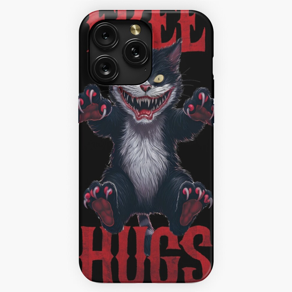 (Funny Hugs For Free Horror Cat Humor Halloween Claws=1099) Phone Case For Iphone Samsung 19 18 17 16 14 13 12 11 Plus Pro Max Galaxy S28 S27 S26 Dark 4741628037851