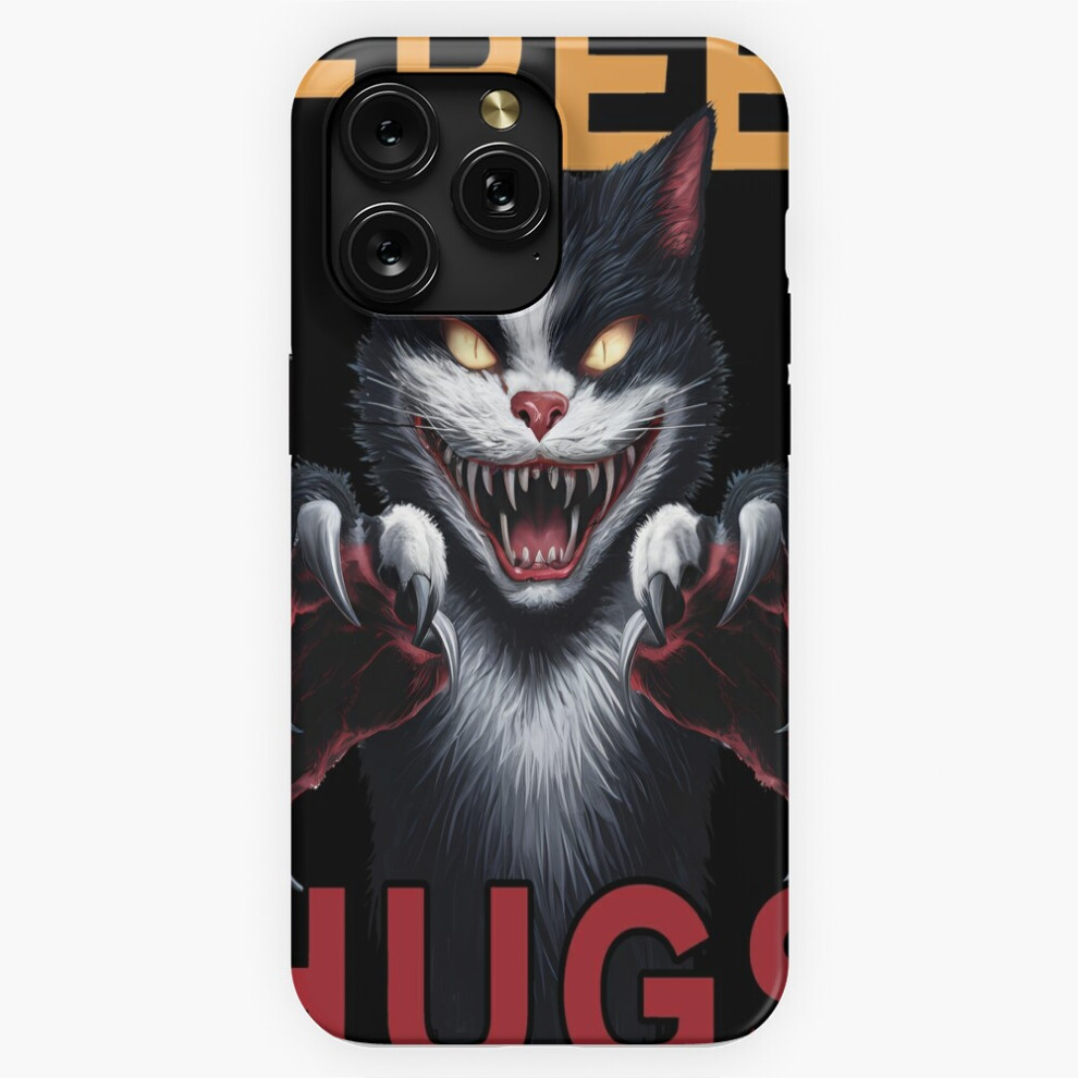 (Funny Hugs For Free Horror Fierce Cat Humor Halloween Claws=1116) Phone Case For Iphone Samsung 19 18 17 16 14 13 12 11 Plus Pro Max Galaxy S28 S27 S 4741628038032