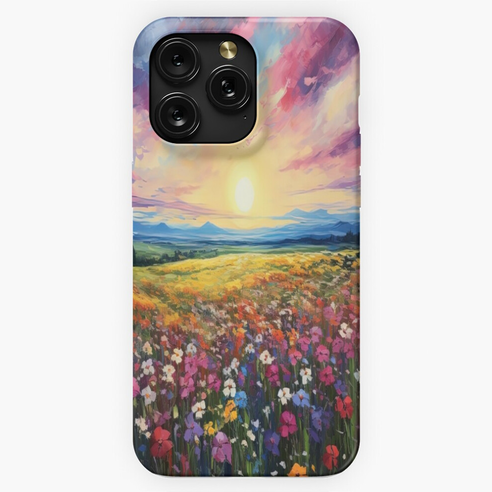 (Fields Of Flowers At Sunset - Acrylic Landscape Painting=1303) Phone Case For Iphone Samsung 19 18 17 16 14 13 12 11 Plus Pro Max Galaxy S28 S27 S26 4741628039947