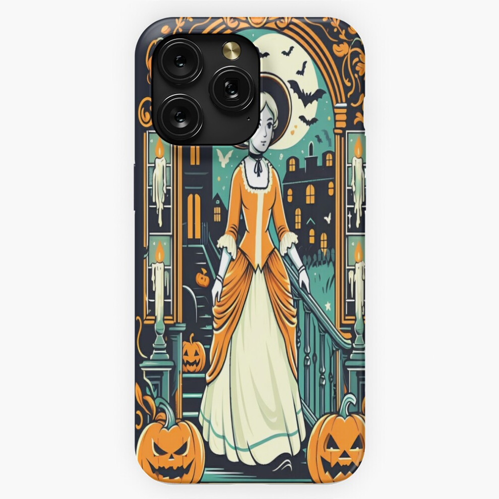 (Woman In A Halloween Costume In Front Of A Haunted House=1414) Phone Case For Iphone Samsung 19 18 17 16 14 13 12 11 Plus Pro Max Galaxy S28 S27 S26 4741628041070