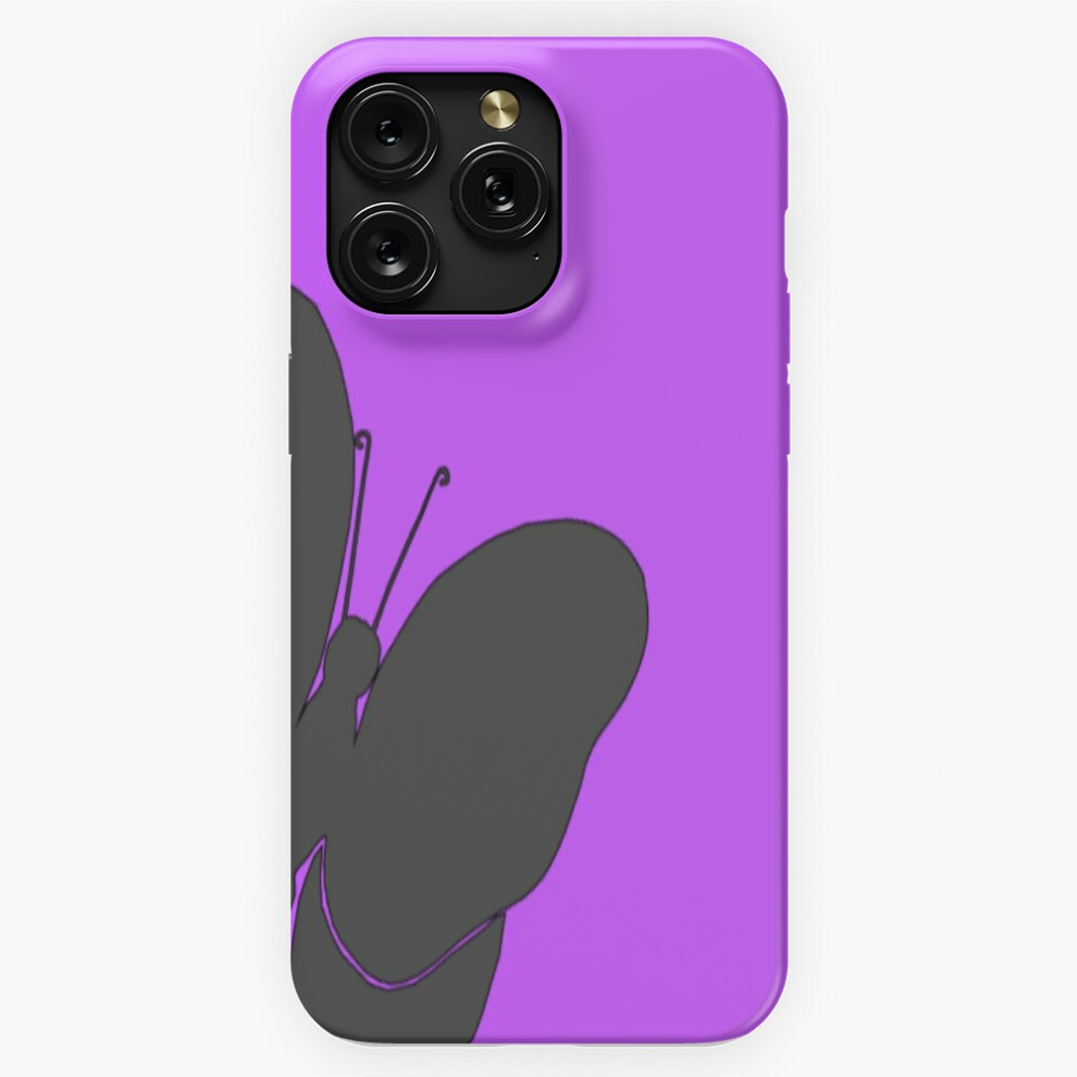 (Ethereal Elegance A Black Butterfly In Purple Grace=1461) Phone Case For Iphone Samsung 19 18 17 16 14 13 12 11 Plus Pro Max Galaxy S28 S27 S26 S25 Black,Purple 4741628041551