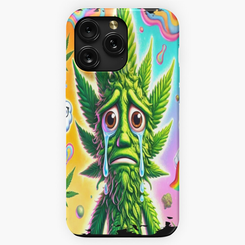 (Crying Marijuana Leaf - Abstract Art=1384) Phone Case For Iphone Samsung 19 18 17 16 14 13 12 11 Plus Pro Max Galaxy S28 S27 S26 S25 S24 S23 S22 Ultr 4741628040769