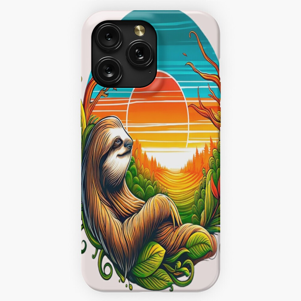 (Relaxed Sloth In Vibrant Sunset=1389) Phone Case For Iphone Samsung 19 18 17 16 14 13 12 11 Plus Pro Max Galaxy S28 S27 S26 S25 S24 S23 S22 Ultra Not 4741628040813