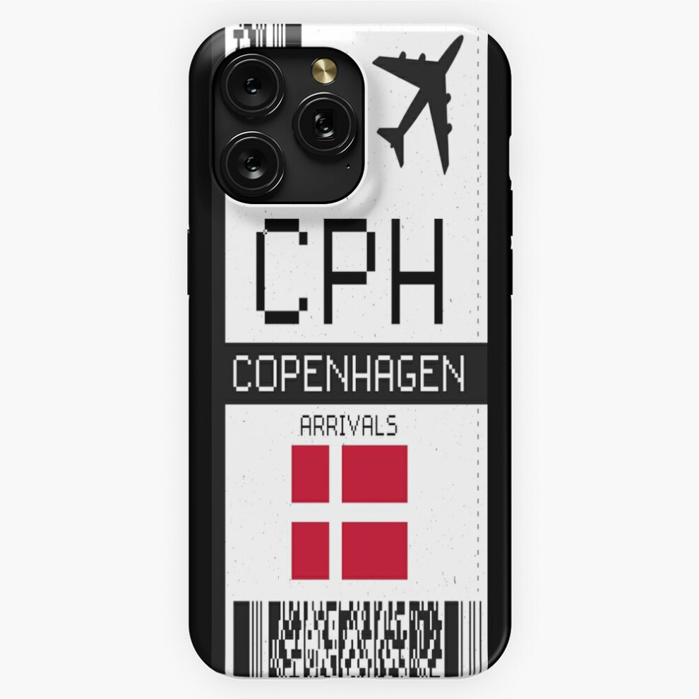 (Cph Copenhagen Airport - Denmark Boarding Pass Ticket=1800) Phone Case For Iphone Samsung 19 18 17 16 14 13 12 11 Plus Pro Max Galaxy S28 S27 S26 S25 4741628045009