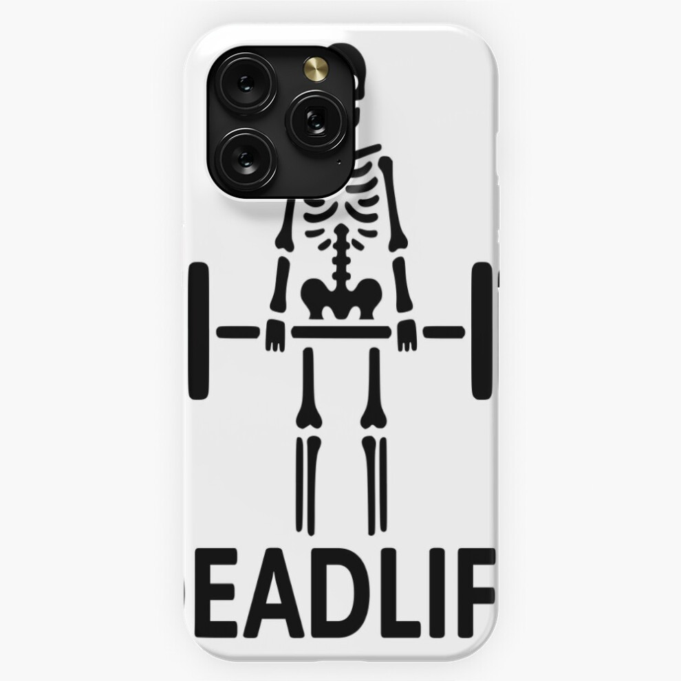 (Killer Workout! Black And White Skeleton Deadlift Gym Pun=1795) Phone Case For Iphone Samsung 19 18 17 16 14 13 12 11 Plus Pro Max Galaxy S28 S27 S26 White,Black 4741628044958