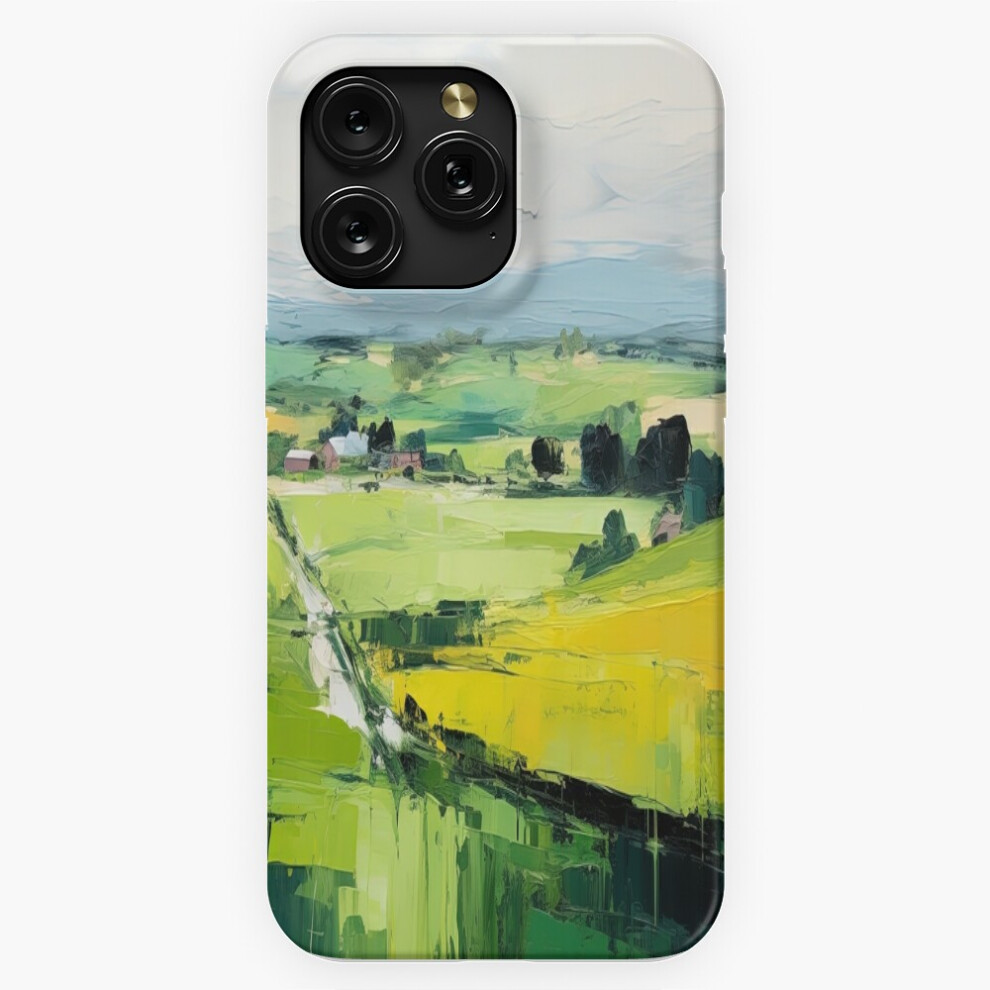 (Countryside View - Acrylic Abstract Landscape Painting=1766) Phone Case For Iphone Samsung 19 18 17 16 14 13 12 11 Plus Pro Max Galaxy S28 S27 S26 S2 4741628044668