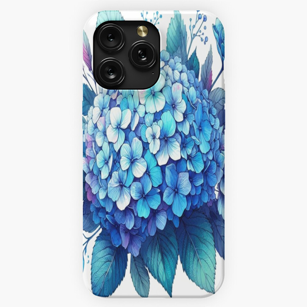 ( Hydrangea, Hydrangea Flowers=1995) Phone Case For Iphone Samsung 19 18 17 16 14 13 12 11 Plus Pro Max Galaxy S28 S27 S26 S25 S24 S23 S22 Ul Blue 4741628046990