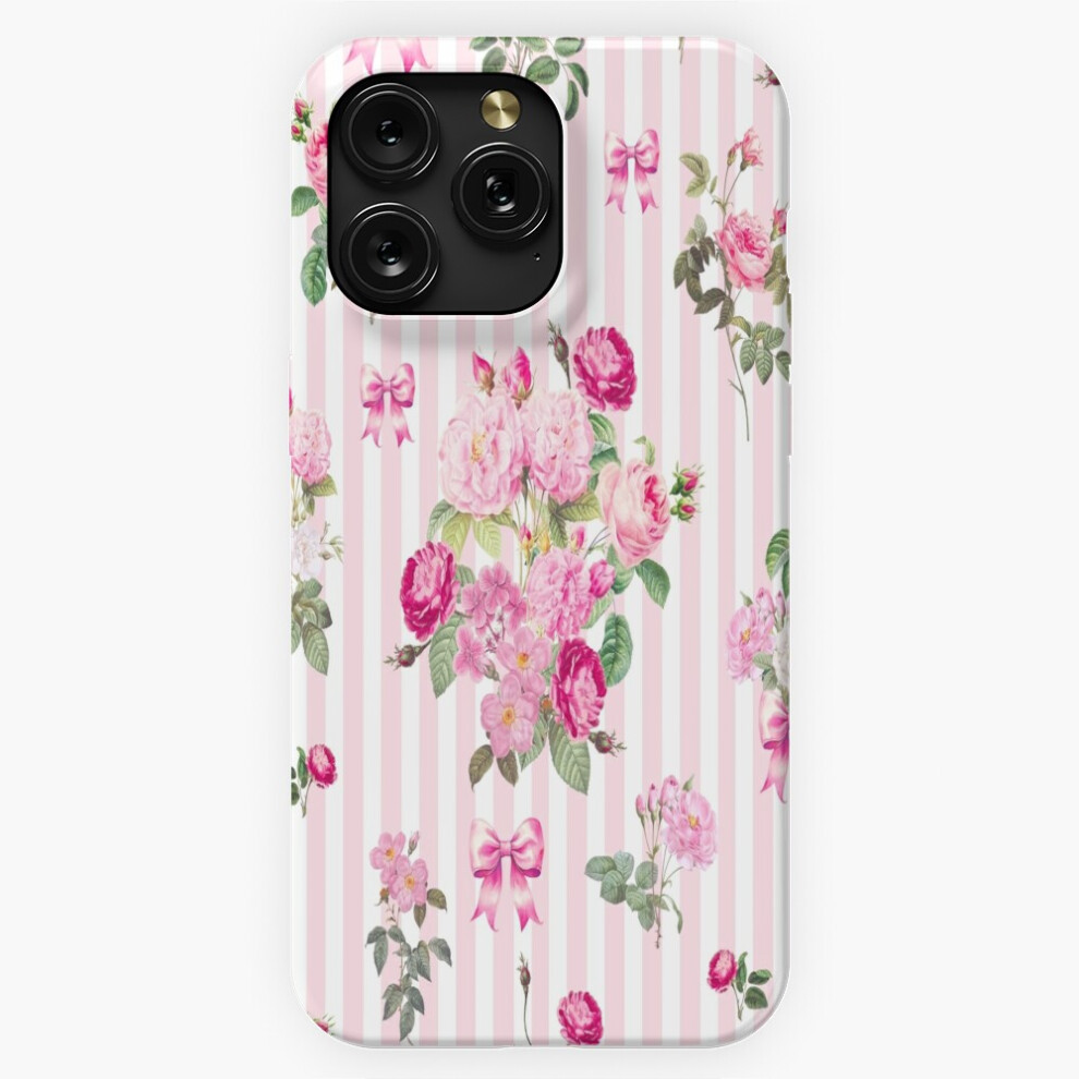 ( Coquette Bow Vintage Roses Stripes=1881) Phone Case For Iphone Samsung 19 18 17 16 14 13 12 11 Plus Pro Max Galaxy S28 S27 S26 S25 S24 S23 S22 Pink 4741628045832