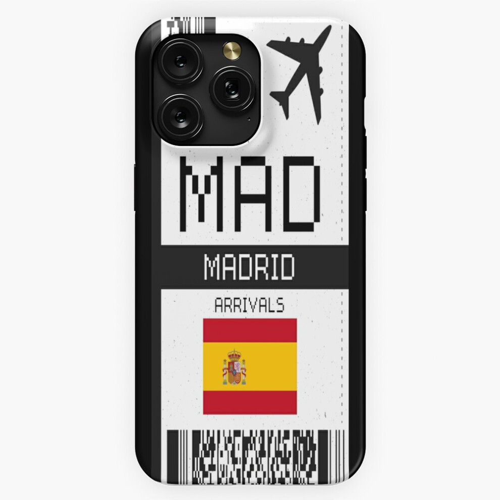 (Mad Madrid Airport - Spain Boarding Pass Ticket=1856) Phone Case For Iphone Samsung 19 18 17 16 14 13 12 11 Plus Pro Max Galaxy S28 S27 S26 S25 S24 S 4741628045580