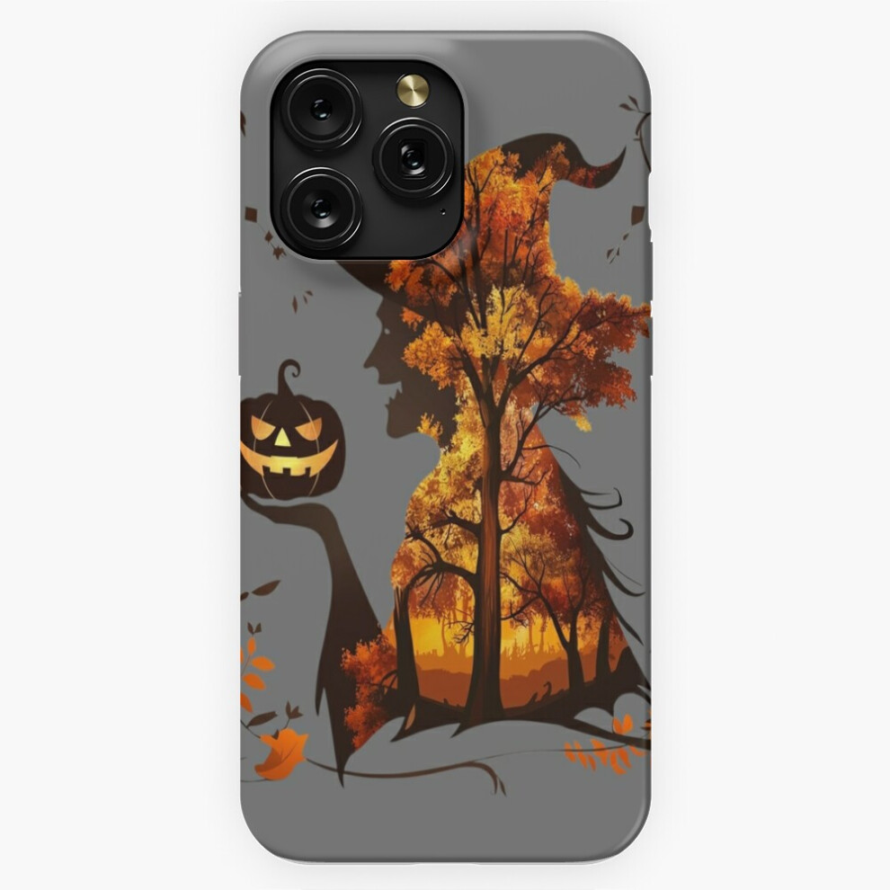 (Autumn Witch And Pumpkin Silhouette - Minimalist Halloween=1827) Phone Case For Iphone Samsung 19 18 17 16 14 13 12 11 Plus Pro Max Galaxy S28 S27 S2 4741628045283