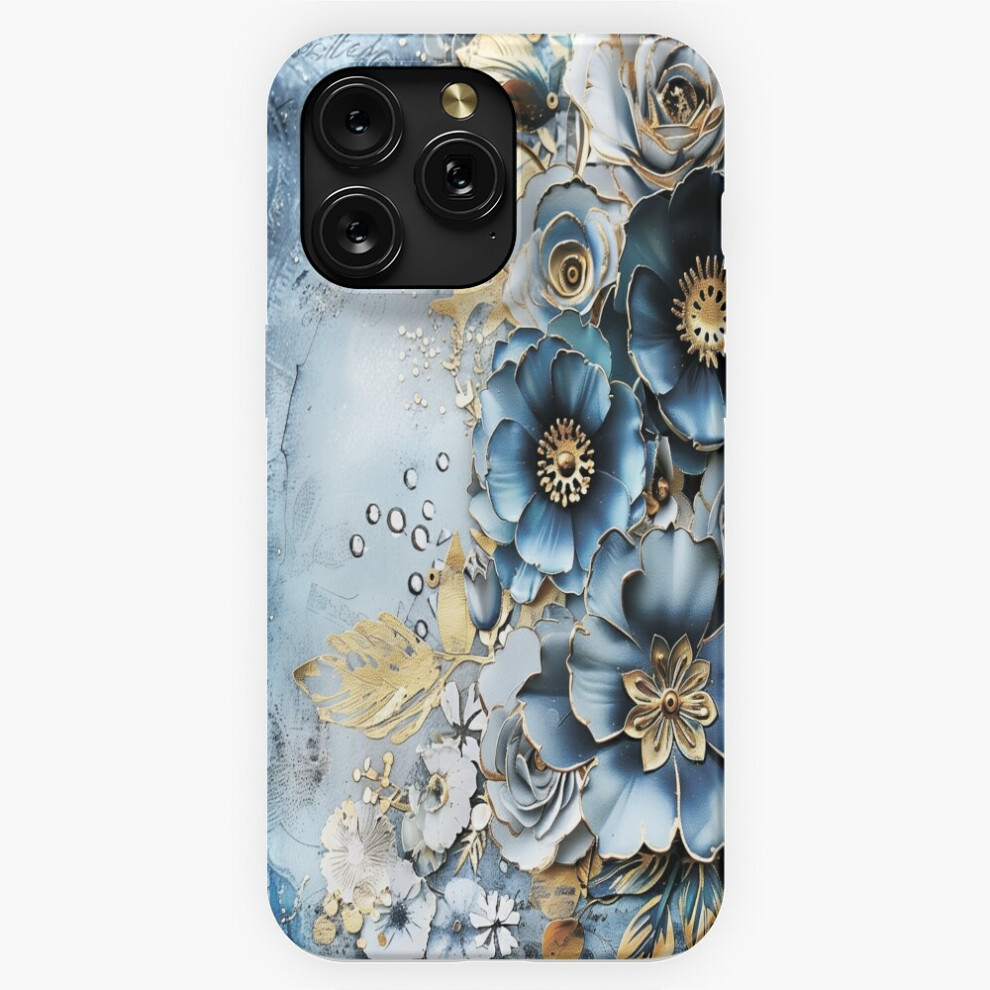 (Floral Pattern. Colorful Flowers. =1722) Phone Case For Iphone Samsung 19 18 17 16 14 13 12 11 Plus Pro Max Galaxy S28 S27 S26 S25 S24 S23 S22 Ul Blue 4741628044217