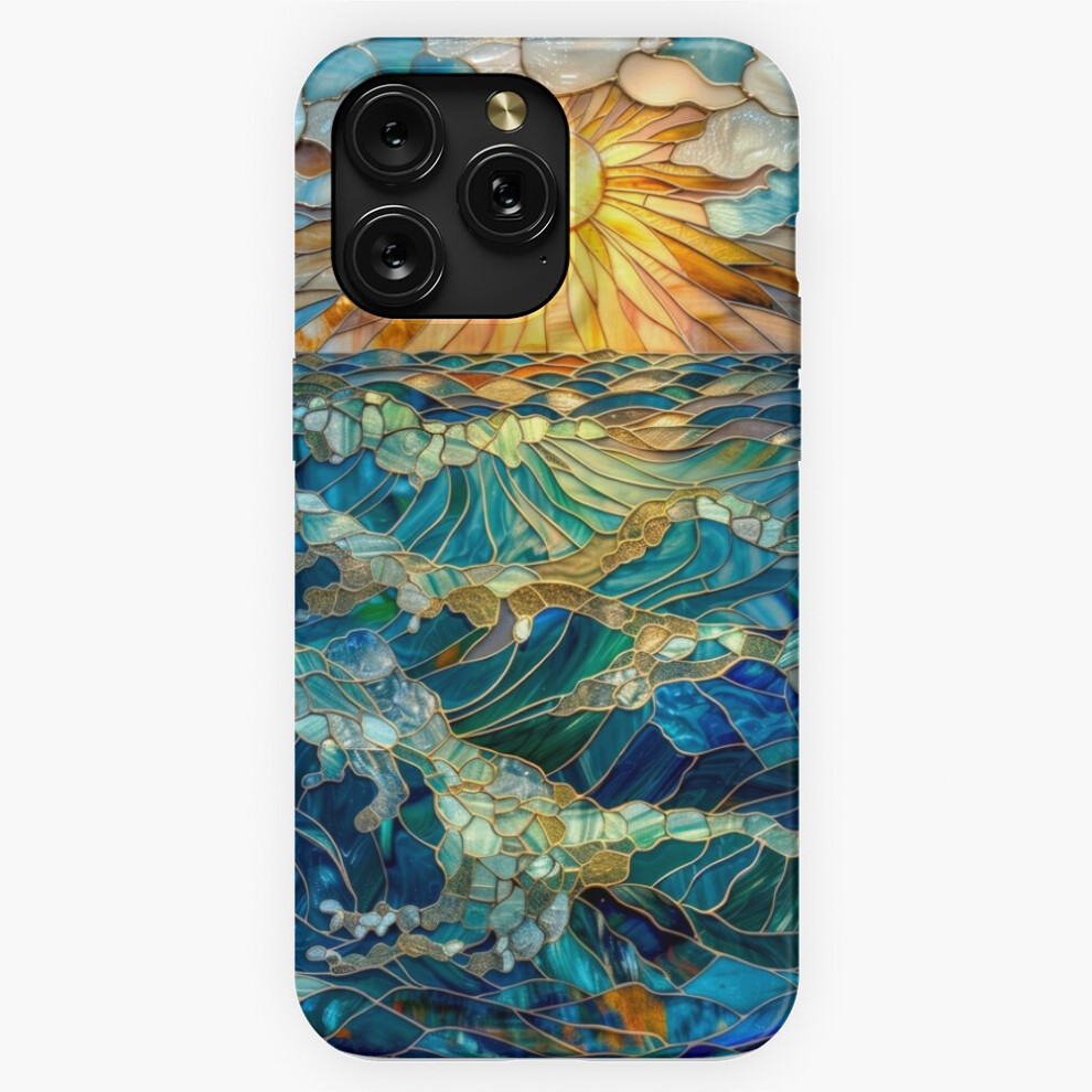 (Whimsical Sunset Ocean: Stained Glass Mosaic=2367) Phone Case For Iphone Samsung 19 18 17 16 14 13 12 11 Plus Pro Max Galaxy S28 S27 S26 S25 S24 S23 4741628050799