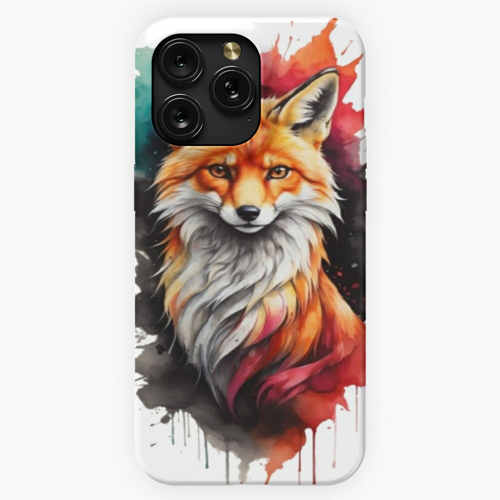 ("Vibrant Fox Watercolor Portrait"=2910) Phone Case For Iphone Samsung 19 18 17 16 14 13 12 11 Plus Pro Max Galaxy S28 S27 S26 S25 S24 S23 S22 Ultra N 4741628056333