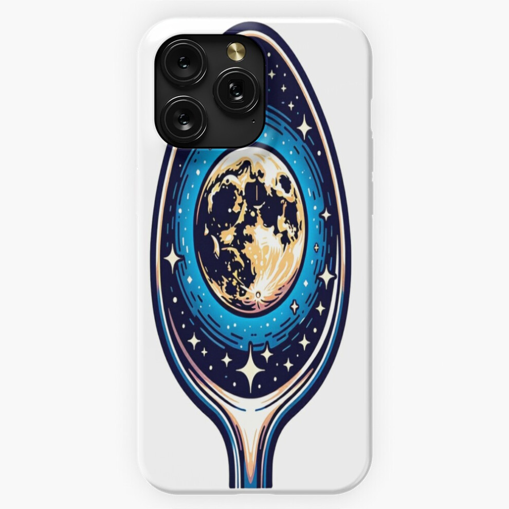 (Moon In Spoon: A Surreal Reflection=2797) Phone Case For Iphone Samsung 19 18 17 16 14 13 12 11 Plus Pro Max Galaxy S28 S27 S26 S25 S24 S23 S22 Ultra 4741628055176
