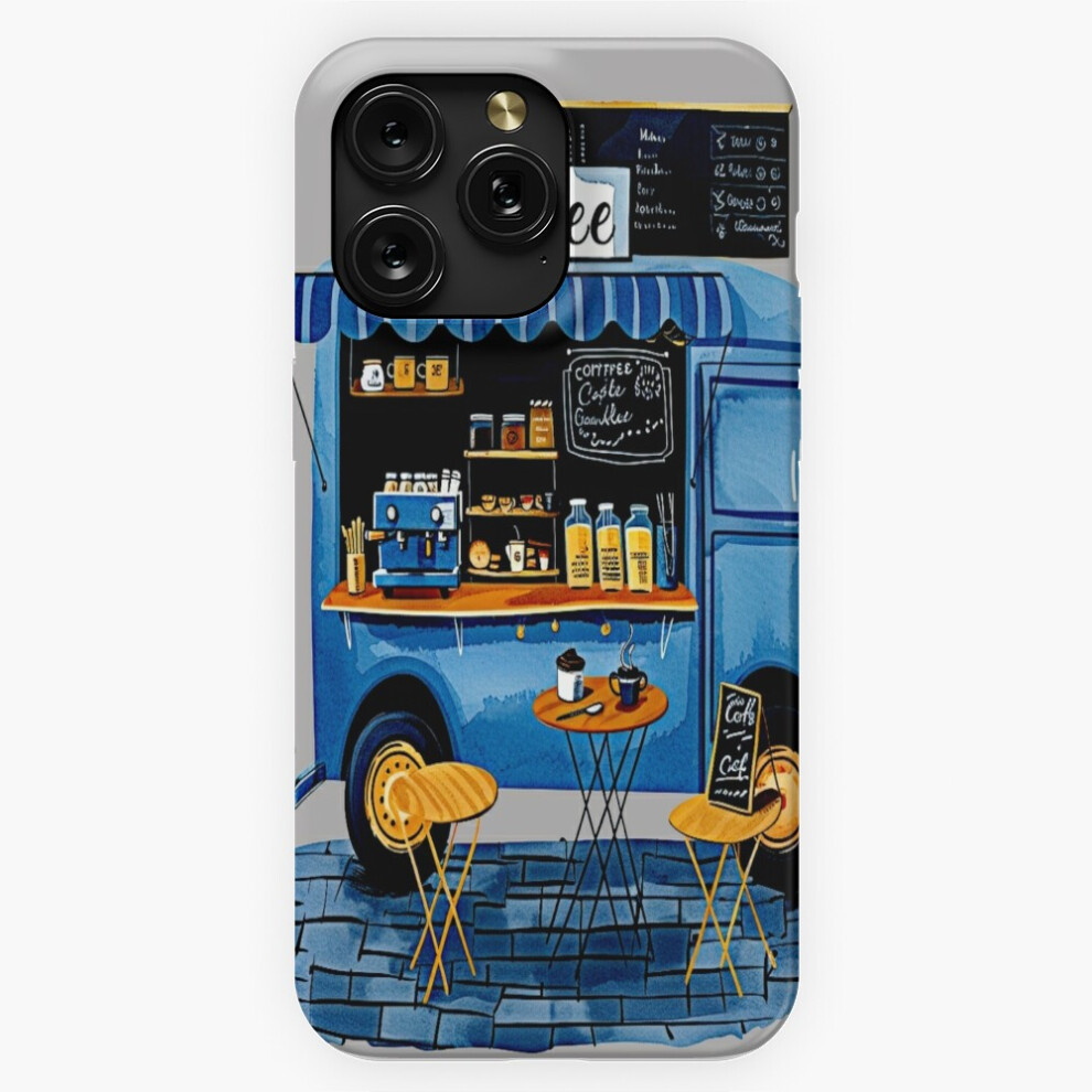 (Charming Coffee Truck ? Vibrant Illustration=3254) Phone Case For Iphone Samsung 19 18 17 16 14 13 12 11 Plus Pro Max Galaxy S28 S27 S26 S25 S24 S23 Brown 4741628059846