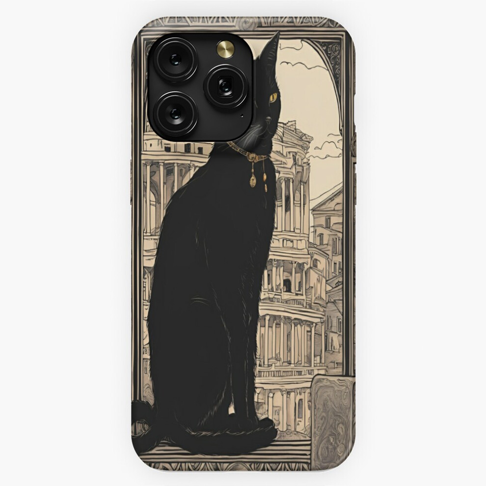 (Adorable Cute Cat Vacation Rome Digital=3829) Phone Case For Iphone Samsung 19 18 17 16 14 13 12 11 Plus Pro Max Galaxy S28 S27 S26 S25 S24 S23 Black 4741628065700