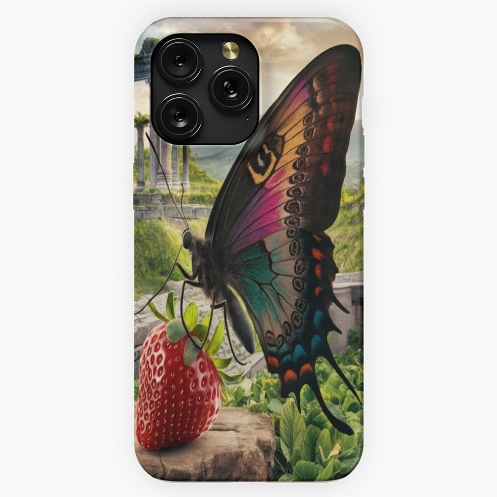 (Butterfly Eating A Strawberry .=3922) Phone Case For Iphone Samsung 19 18 17 16 14 13 12 11 Plus Pro Max Galaxy S28 S27 S26 S25 S24 S23 S22 Ultra Not 4741628066653