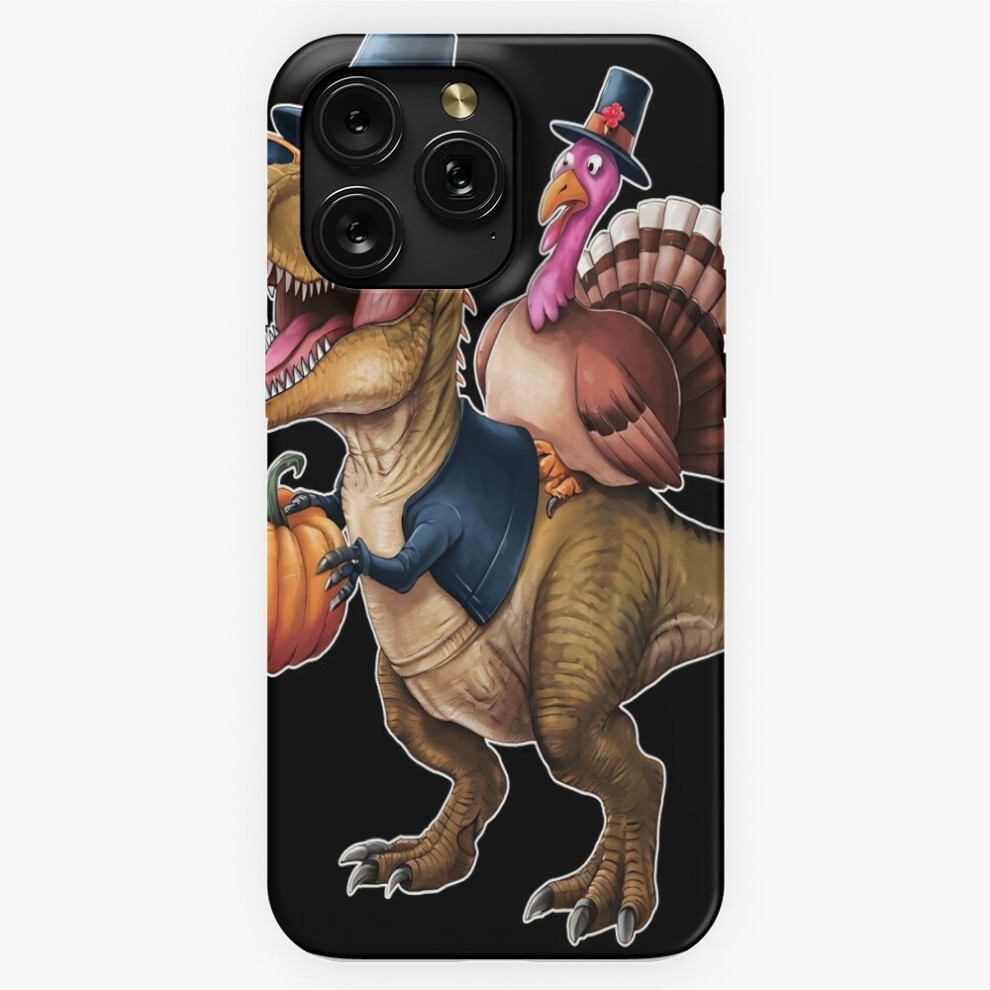 (Turkey Riding Dinosaur Trex For Thanksgiving And Halloween=3739) Phone Case For Iphone Samsung 19 18 17 16 14 13 12 11 Plus Pro Max Galaxy S28 S27 S2 4741628064789