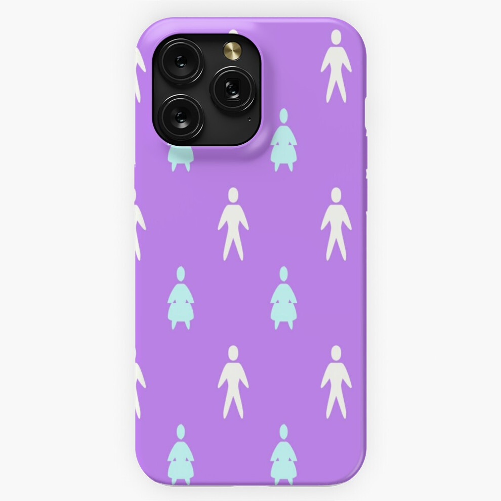 (Electric Gridlock Blue And White Dancers On Purple=3570) Phone Case For Iphone Samsung 19 18 17 16 14 13 12 11 Plus Pro Max Galaxy S28 S27 S26 S25 S2 Blue,White 4741628063065