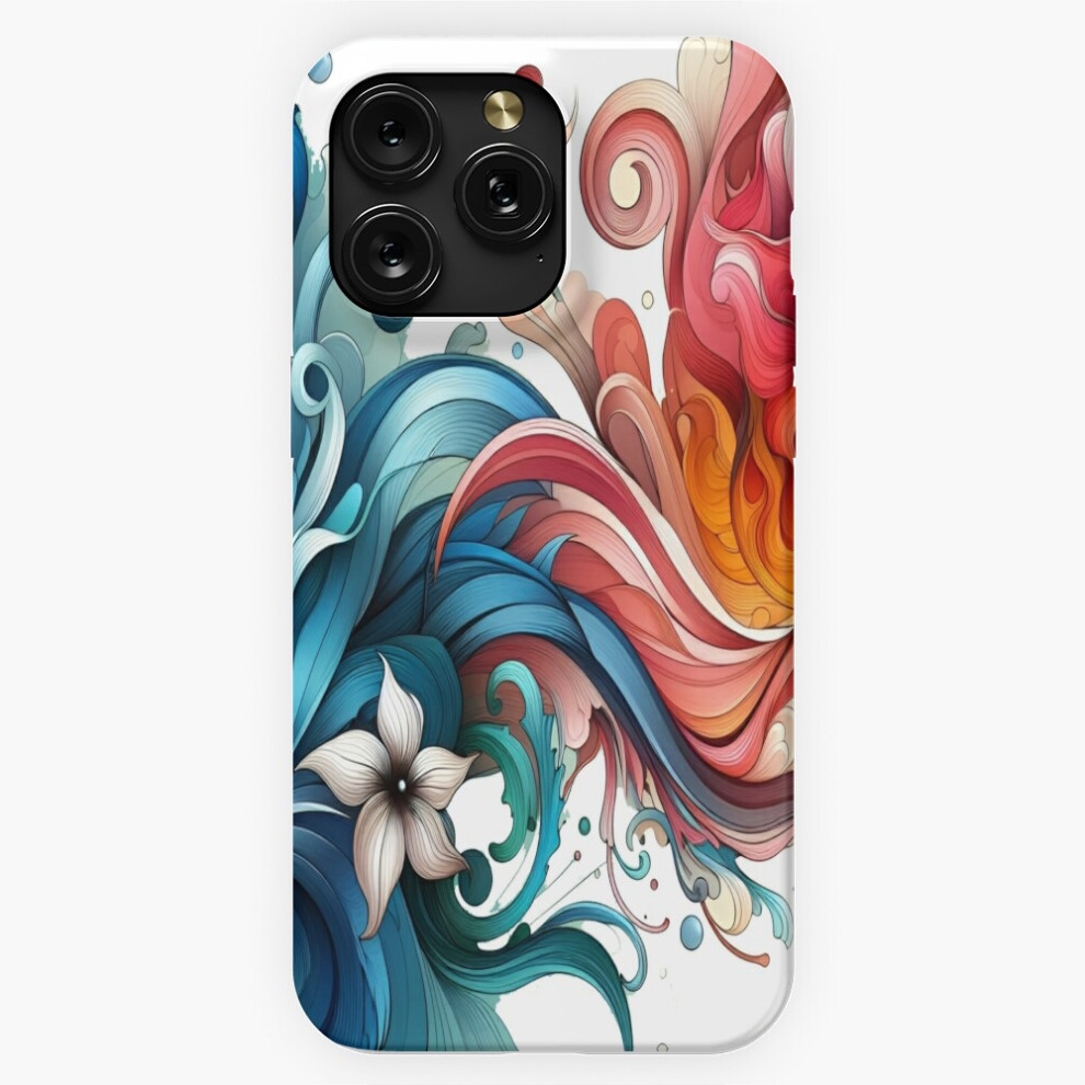 (Fiery Chill: Abstract Hot And Cold Background=3632) Phone Case For Iphone Samsung 19 18 17 16 14 13 12 11 Plus Pro Max Galaxy S28 S27 S26 S25 S24 S23 4741628063690