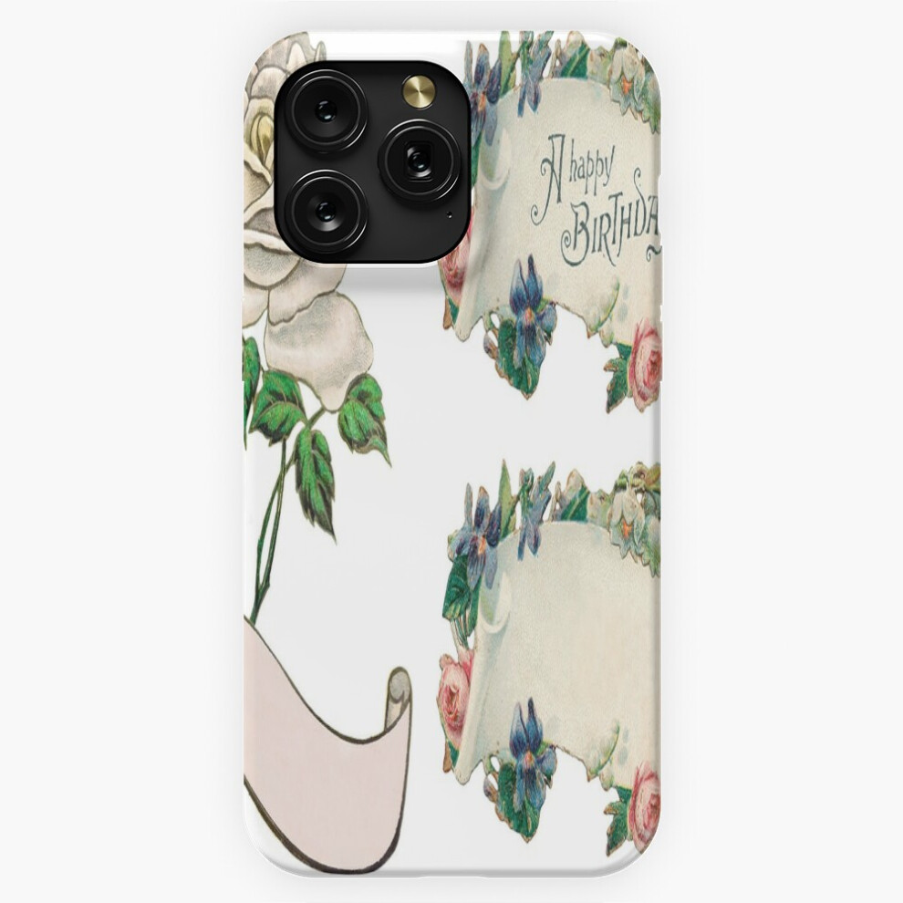 (Happy Birthday Flower Floral Rose Vintage Happy Birthday=4415) Phone Case For Iphone Samsung 19 18 17 16 14 13 12 11 Plus Pro Max Galaxy S28 S27 S26 4741628071688