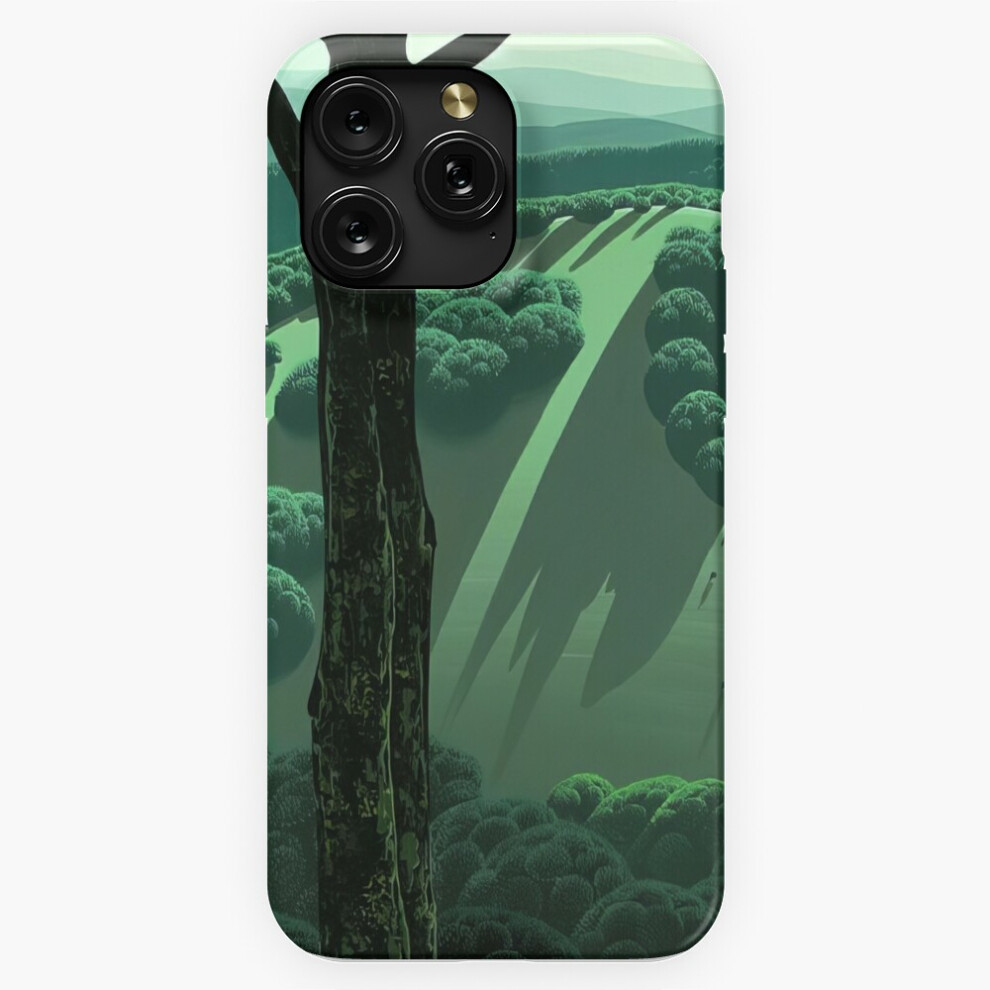 ( Hillside - 1970; United States - Eyvind Earle=4290) Phone Case For Iphone Samsung 19 18 17 16 14 13 12 11 Plus Pro Max Galaxy S28 S27 S26 S25 S Green 4741628070407