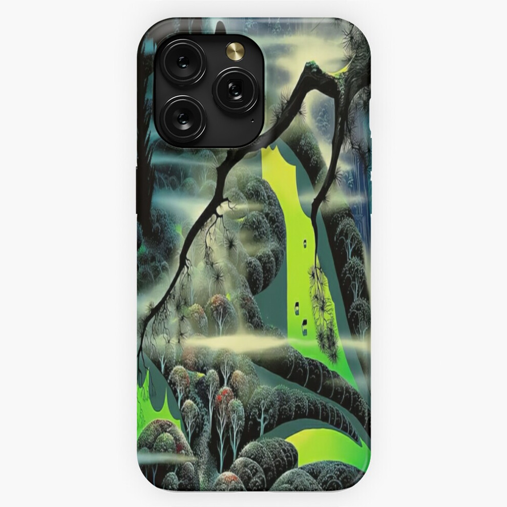 ( Pastures - 1992; United States - Eyvind Earle=4289) Phone Case For Iphone Samsung 19 18 17 16 14 13 12 11 Plus Pro Max Galaxy S28 S27 S26 S25 S Green 4741628070391