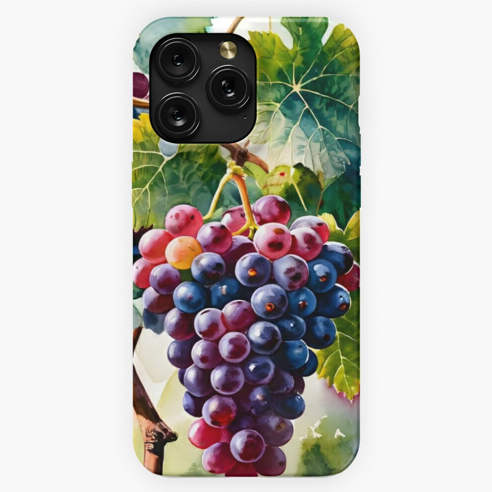 (A Watercolor Painting Of Growing Grapes Graphic Art Design=4823) Phone Case For Iphone Samsung 19 18 17 16 14 13 12 11 Plus Pro Max Galaxy S28 S27 S2 4741628075846