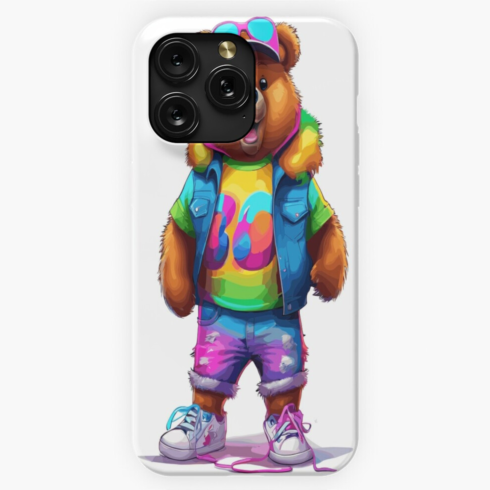 (Funky "Groovy Bear Cartoon" Design - Spread The Vibes=4816) Phone Case For Iphone Samsung 19 18 17 16 14 13 12 11 Plus Pro Max Galaxy S28 S27 S26 S25 4741628075778