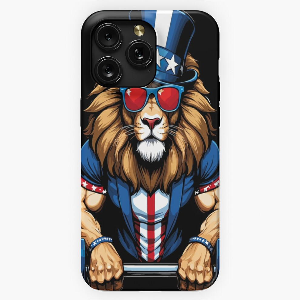 (Patriotic Lion Celebrate 4Th July Funny Workout=4801) Phone Case For Iphone Samsung 19 18 17 16 14 13 12 11 Plus Pro Max Galaxy S28 S27 S26 S25 S24 S 4741628075624